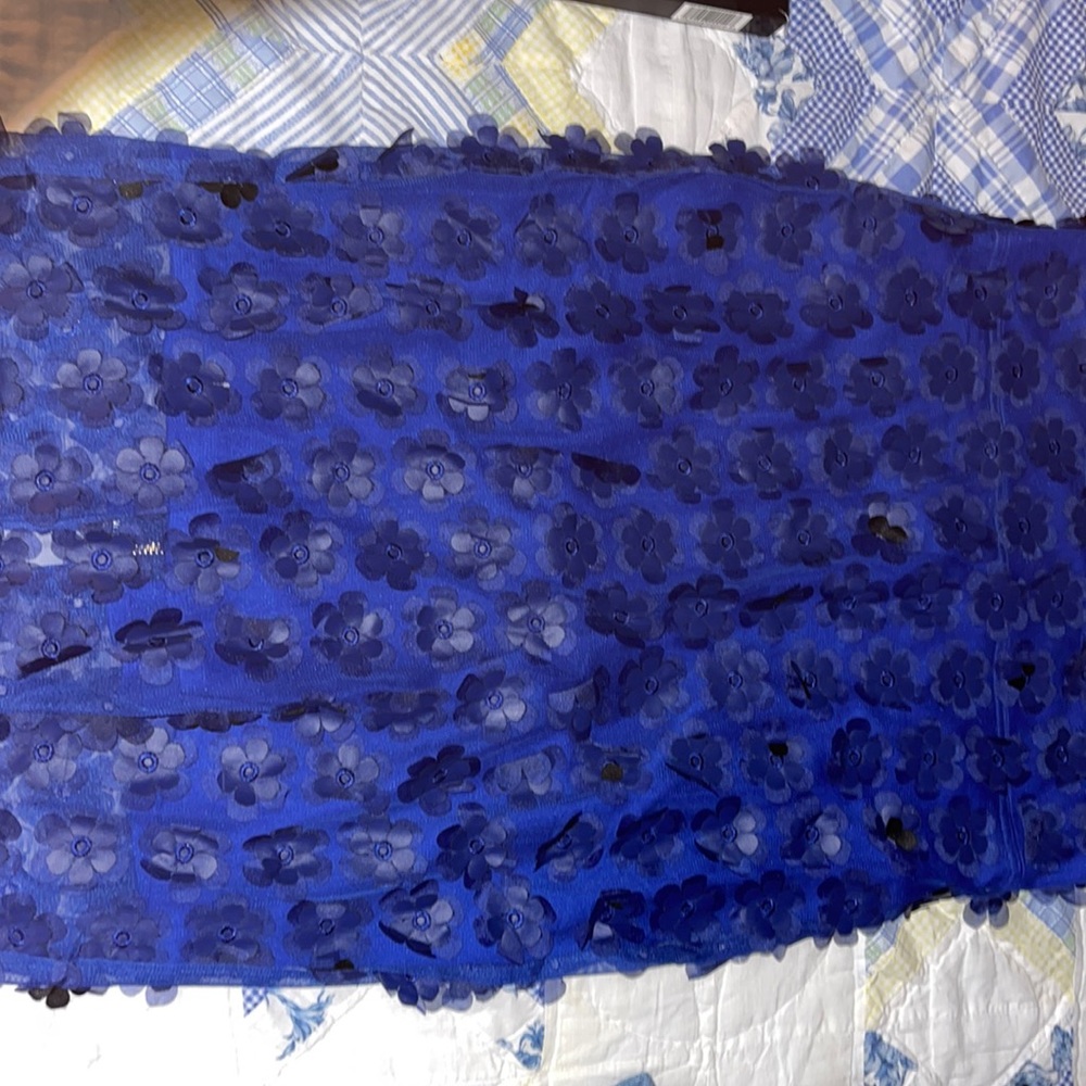 Long flower pencil skirt
